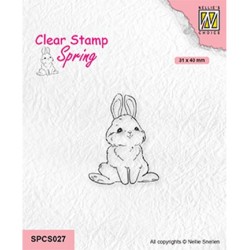 (SPCS027)Nellie`s Choice Clearstamp - Cute rabbit-2